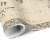 NYCとブルックリンのヴィンテージ地図（1855年） ラッピングペーパー (ロールコーナー)