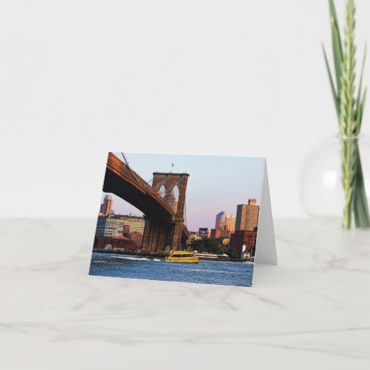 NYCのオリジナルの写真のブルックリン橋 カード (正面)