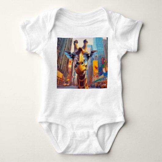NYCのキリン ベビーボディスーツ (正面)