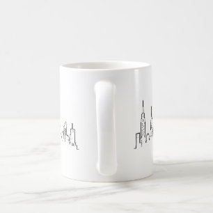 NYCのスカイラインのマグ コーヒーマグカップ