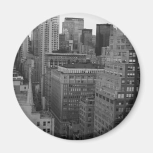 NYCのスカイラインの写真 マグネット