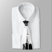 NYCのスカイラインの白黒古いヴィンテージの写真 ネクタイ (タイ)