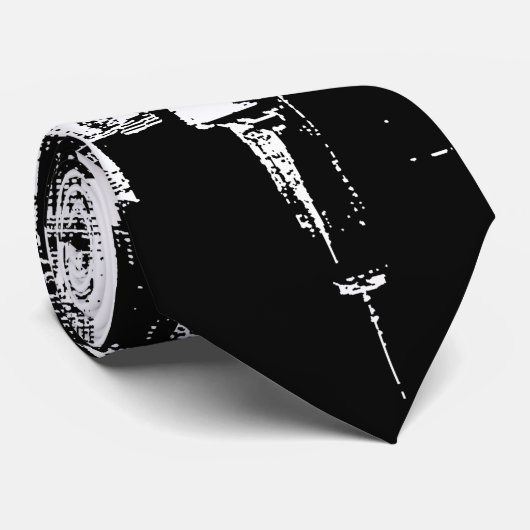 NYCのスカイラインの白黒古いヴィンテージの写真 ネクタイ (ロール)