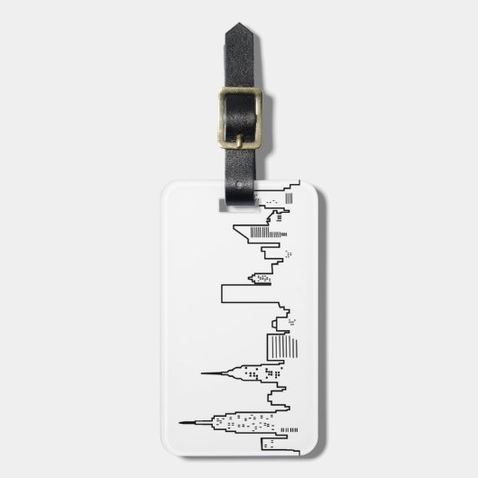 NYCのスカイラインの荷物のラベル ラゲッジタグ (正面縦)