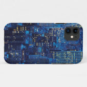 NYCのスカイライン、薄暗がりの高角の眺め Case-Mate iPhoneケース (裏面(横))