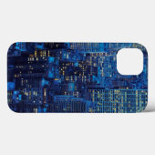 NYCのスカイライン、薄暗がりの高角の眺め Case-Mate iPhoneケース (裏面 (横))