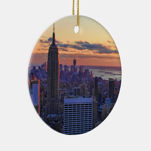 NYCのスカイライン: ESBの、4倍スクエア001バンクオブアメリカ セラミックオーナメント (右)