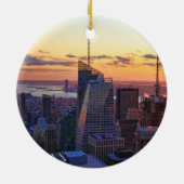 NYCのスカイライン: ESBの、4倍スクエア001バンクオブアメリカ セラミックオーナメント (裏面)