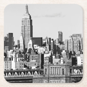 NYCのスカイラインII スクエアペーパーコースター