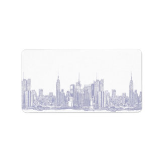 NYCのスケッチ（淡い青色） ラベル