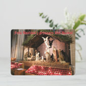 NYCのスペインの出生シーンからメリークリスマス シーズンカード (スタンド正面)