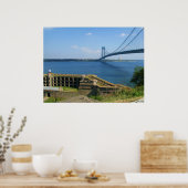 NYCのセント・アイランドからブルックリンへのベラザーノ橋 ポスター (キッチン)