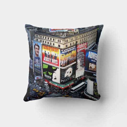 NYCのタイムズ・スクエア クッション (裏面)