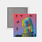 NYCのフェルメール マグネット (正面/裏面)