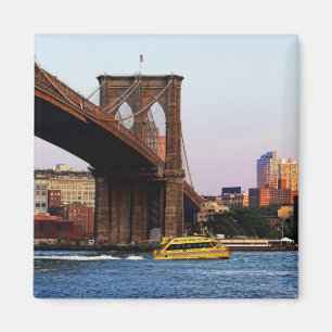 NYCのブルックリン橋の写真 マグネット