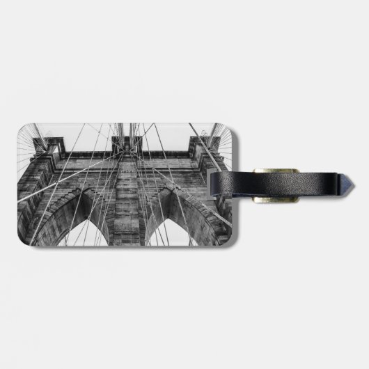 NYCのブルックリン橋の写真 ラゲッジタグ (裏面横)