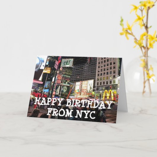NYCのユーモアのあるなカードからのハッピーバースデー カード (黄色い花)