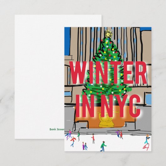 NYCの冬 サンキューカード (正面/裏面)