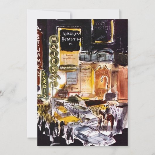 NYCの劇場地区のテーマの招待状の~の菓子16 招待状 (正面)