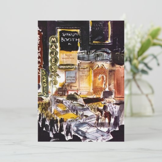 NYCの劇場地区のテーマの招待状の~の菓子16 招待状 (スタンド正面)