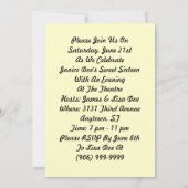 NYCの劇場地区のテーマの招待状の~の菓子16 招待状 (裏面)