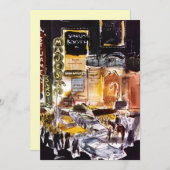 NYCの劇場地区のテーマの招待状の~の菓子16 招待状 (正面/裏面)