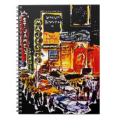 NYCの劇場地区夜ブロードウェイ日記のノート ノートブック (正面)