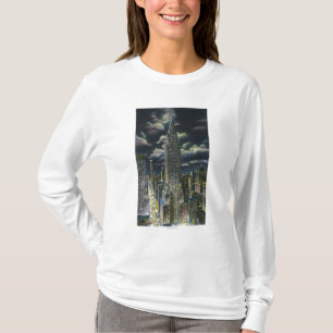 NYCの夜のYorkChryslerの新しい建物# 1 Tシャツ