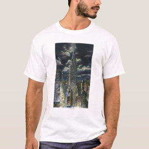 NYCの夜のYorkChryslerの新しい建物# 1 Tシャツ