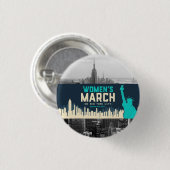 NYCの女性の3月 缶バッジ (正面&裏面)