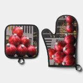 NYCの巨大クリスマスボールオーナメント 鍋つかみ&鍋敷きセット (正面)