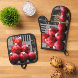 NYCの巨大クリスマスボールオーナメント 鍋つかみ&鍋敷きセット