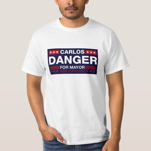 NYCの市長のためのカーロスの危険 Tシャツ (正面)