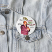 NYCの市長2013年のためのマイクの灰色 缶バッジ (インサイチュ)