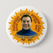 NYCの市長2013年のためのミハエルJ. Dilger 缶バッジ (正面)