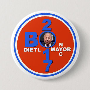 NYCの市長2017年のためのBo Dietl 缶バッジ