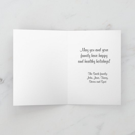 NYCの広いスカイラインはBWのクリスマスの休日をエッチングしました シーズンカード (内部)