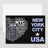 NYCの招待カスタマイズ-! 招待状 (正面/裏面)