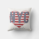 NYCの米国旗のハート クッション (裏面)