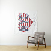 NYCの米国旗のハート タペストリー (インサイチュ)