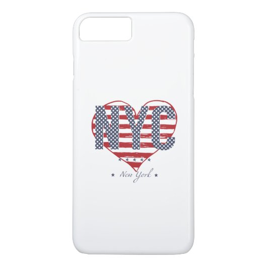 NYCの米国旗のハート Case-Mate iPhoneケース (裏面)