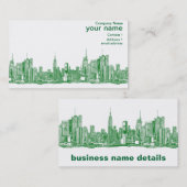 NYCの緑のスケッチ 名刺 (正面/裏面)