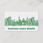 NYCの緑のスケッチ 名刺 (裏面)