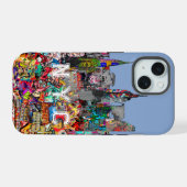 NYCの落書き iPhone 15ケース (裏面横)