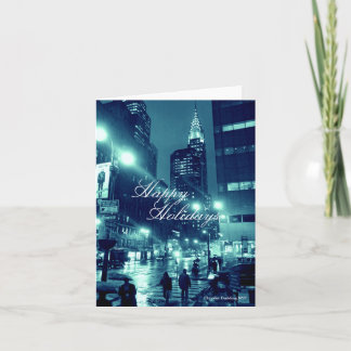 NYCの青い休日カードを造るクライスラ シーズンカード