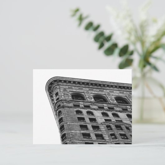 NYCの黒く及び白いFlatironの建物の写真 ポストカード