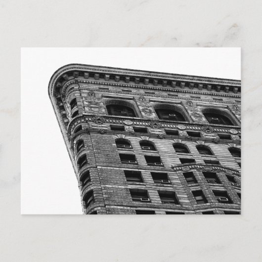 NYCの黒く及び白いFlatironの建物の写真 ポストカード (正面)