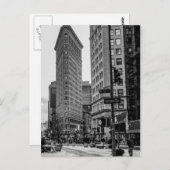 NYCの黒く及び白いFlatironの建物の写真 ポストカード (正面/裏面)