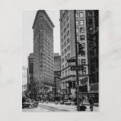 NYCの黒く及び白いFlatironの建物の写真 ポストカード (正面)