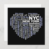 NYCへの招待 – カスタマイズ! 招待状 (正面/裏面)